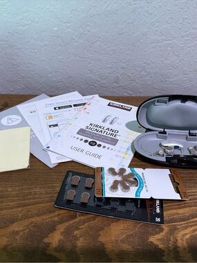 Kirkland Signature Hearing Aid Kit with Charging Case - Black and Silver